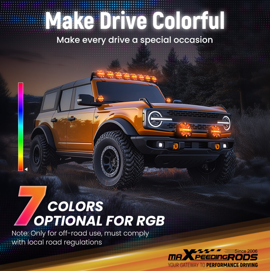 MaXpeedingRods Blog | An Automotive Blog from MaXpeedingRods - Light Up the Trail: Upgrade Your Off-Road Adventure with MaXpeedingRods Driving Lights